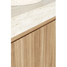 Florence Natural 900mm Wall Hung Vanity & LED Shaving Cabinet Package